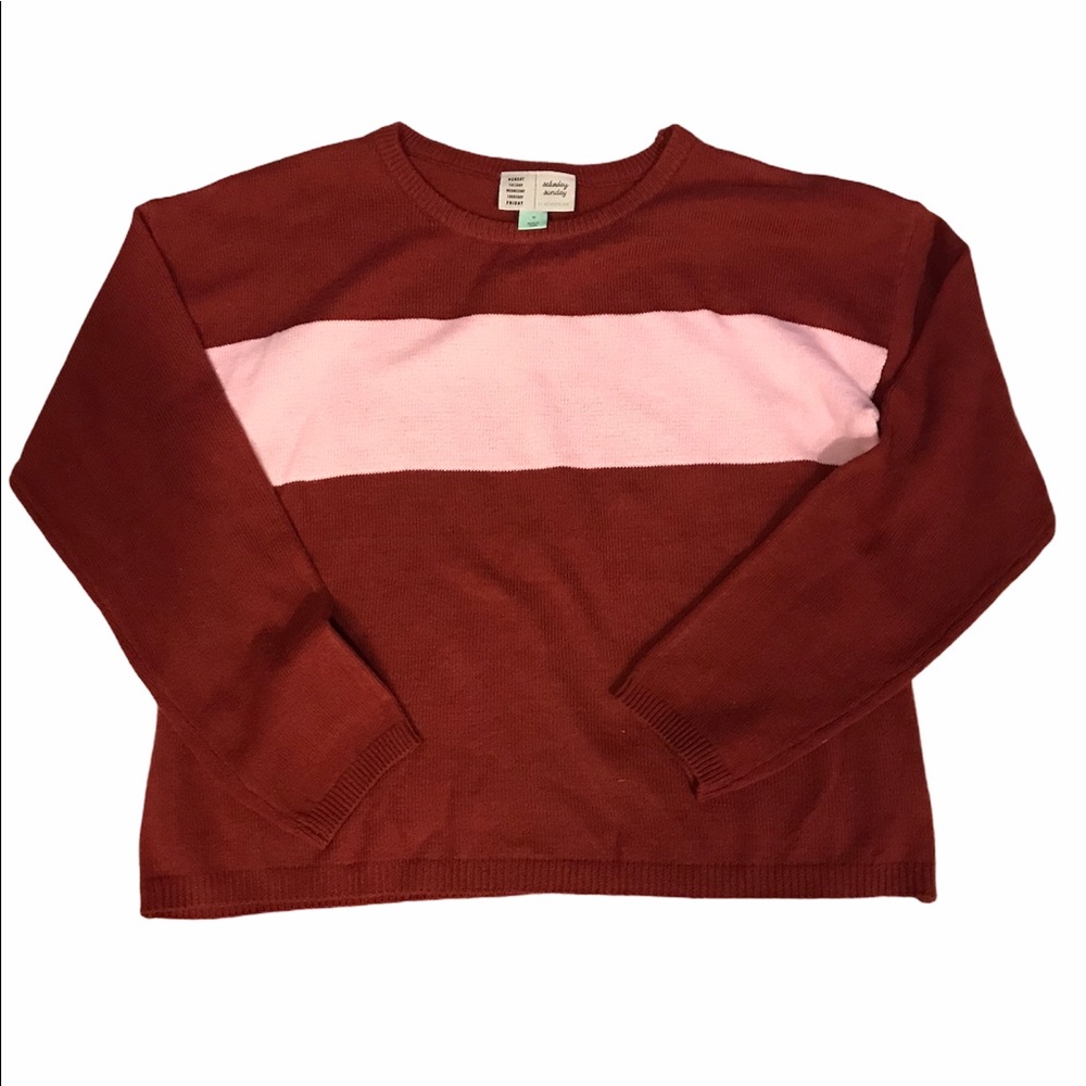 Anthropologie Saturday Sunday Block Stripe Sweater